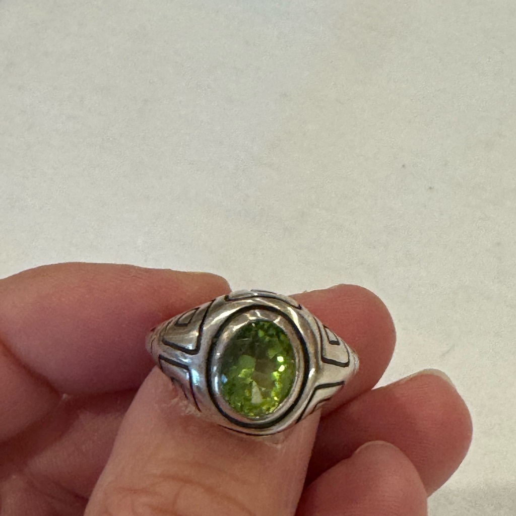 Lisa Jenks Sterling Silver Ring With Lime Quartz